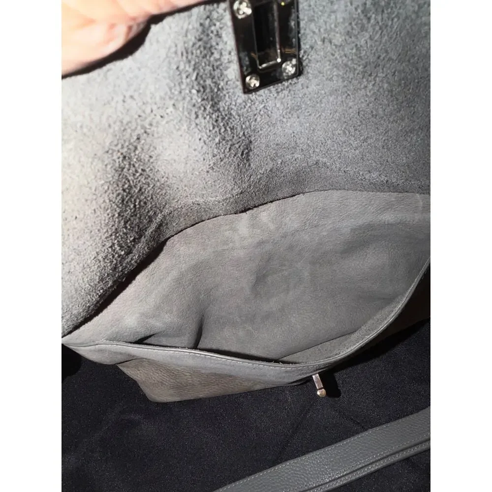 Rebecca Minkoff Darren Top Zip Convertible Crossbody/Shoulder Grey/Taupe Suede